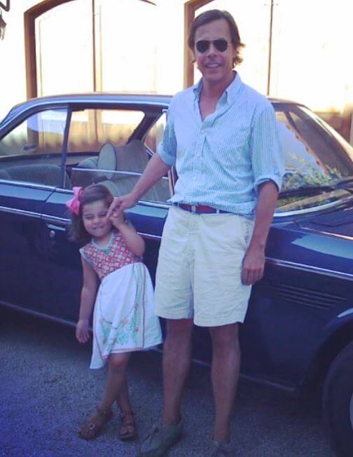 Andy Spade with his daughter Frances Beatrix Spade.